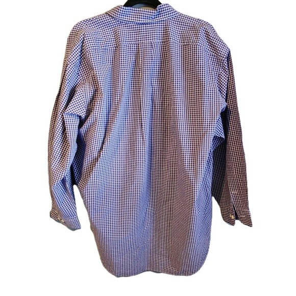 Ralph Lauren Purple Yarmouth Men’s Sz 17 Checkered Button Dress Shirt Oxford - Picture 2 of 7